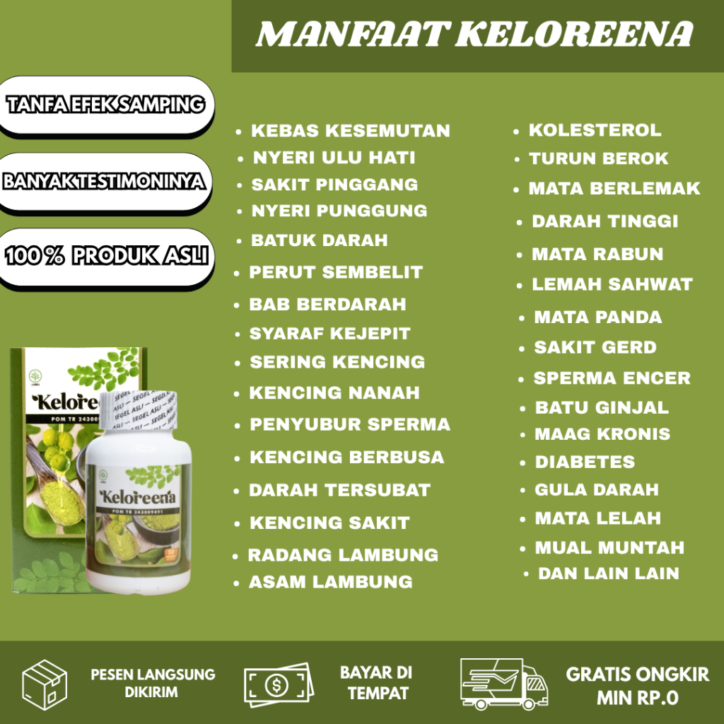 KELOREENA Obat Sperma Encer Azoospermia Sperma Kosong Penyubur Sperma Promil Sperma Sedikit