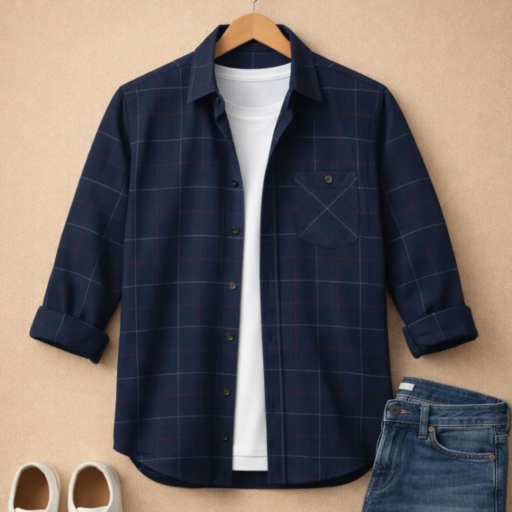 F2D Kemeja Flanel Black Cream Elegant Best Seller / flanel/hem pria/ flanel pria/ kemeja flanel/ eig