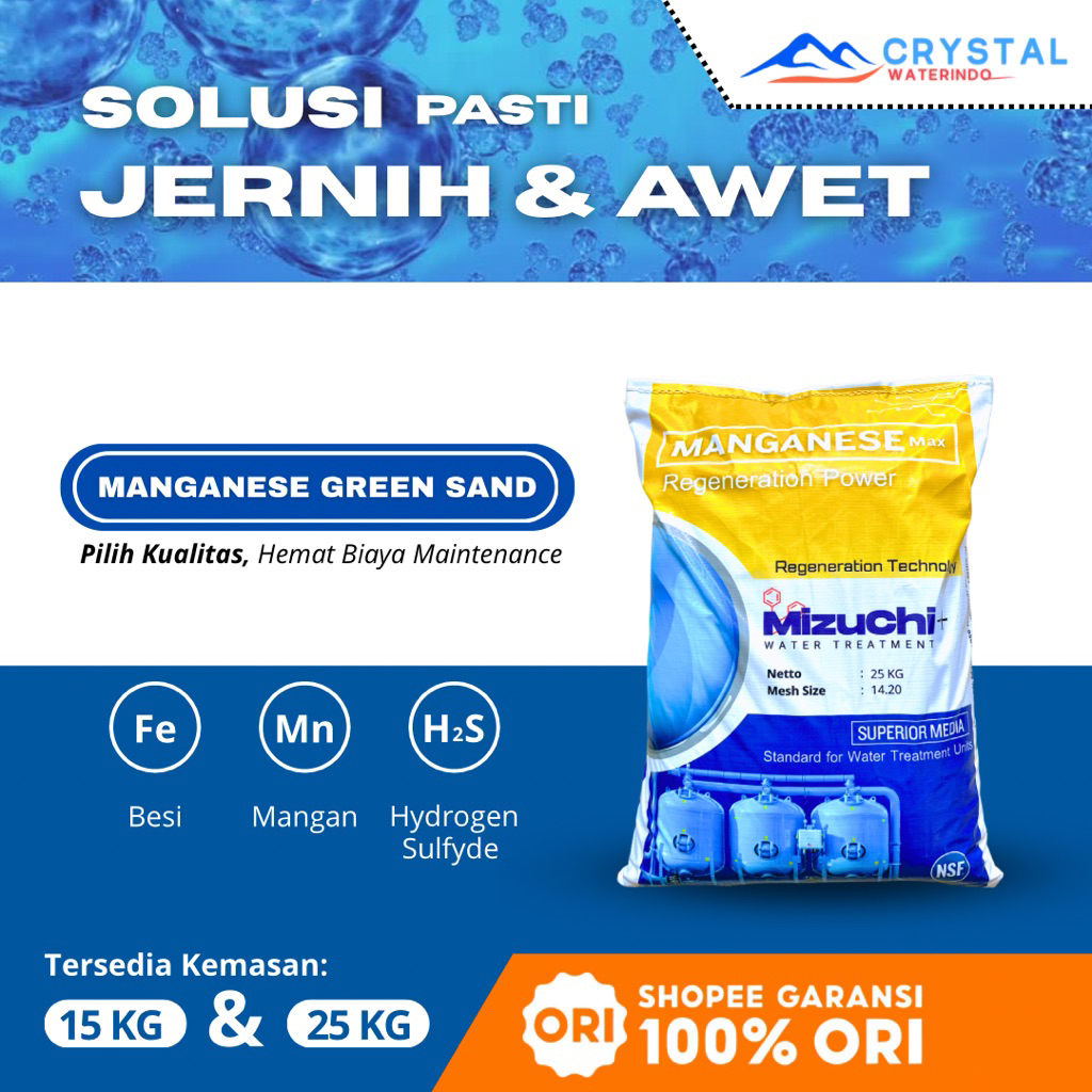 Media Filter Air - Manganese GreenSand - Manganese Plus - Super Manganese - 25 Kg