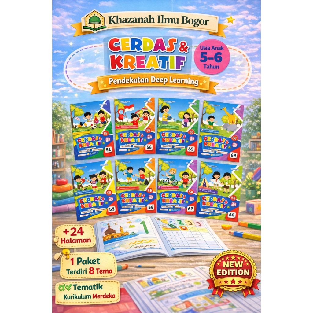 (COD) Buku Tematik PAUD Cerdas Kreatif Terbaru Lingkar Media