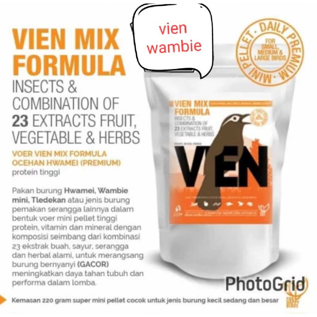 VOER VIEN WAMBIE PAKAN BURUNG VIEN WAMBI
