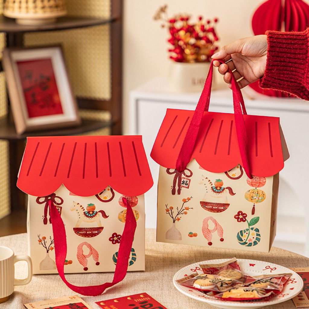 P02 Paper Bag MoonCake Snack Box Hampers AESTHETIC Cookies Mooncake Hantaran Souvernir Tas Hampers /