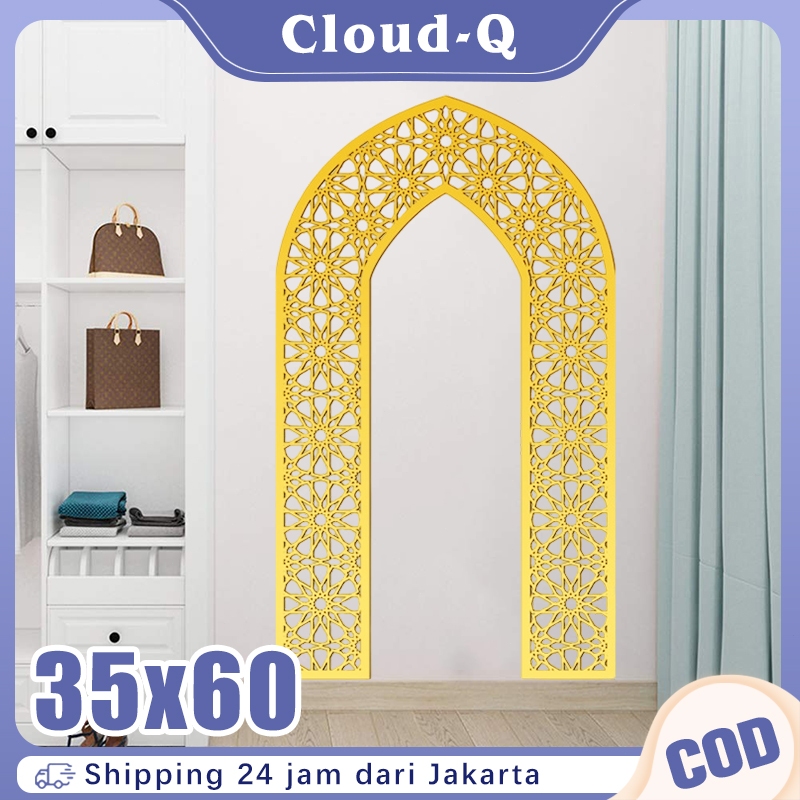Dekorasi Vintage Idul Fitri Kerajinan Ornamen Rumah Akrilik Hiasan Dinding Mihrab Mushola Ramadhan