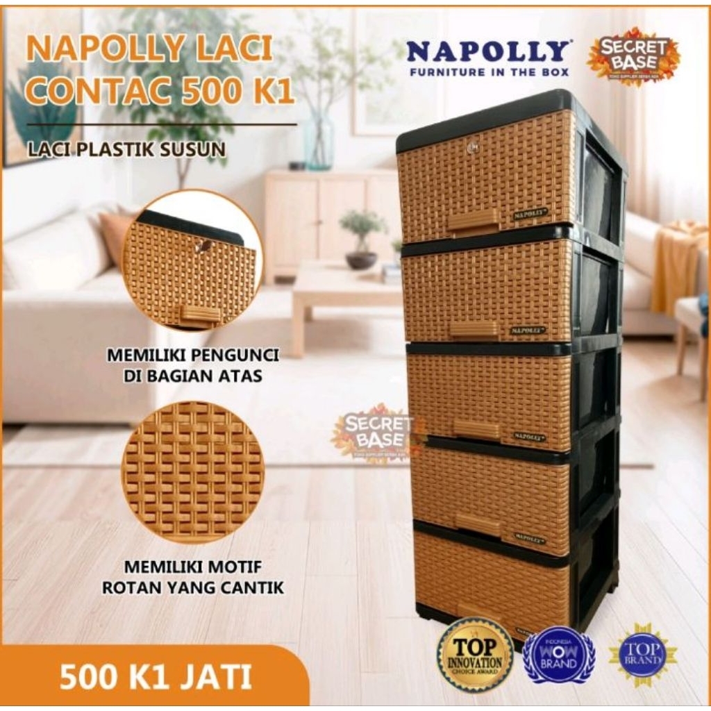 Napolly Lemari Exel/Lemari Pakaian 5 Susun Contac 500 K1