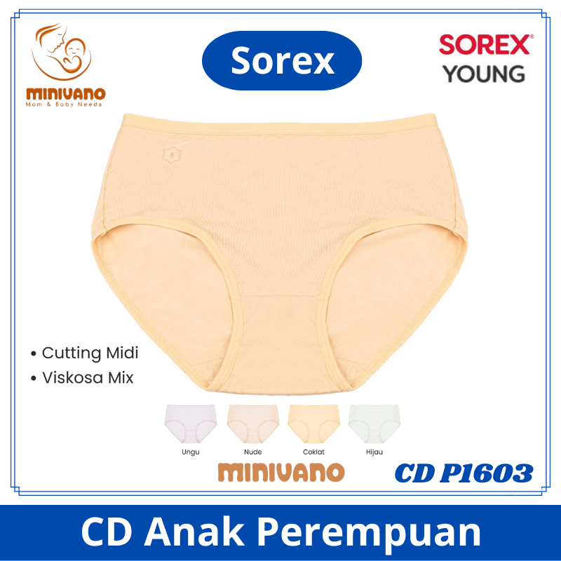 Sorex Young P1603 - CD anak perempuan - Celana dalam wanita remaja seamless cutting midi