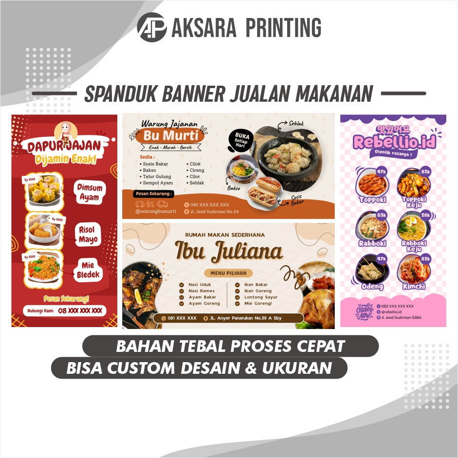 Spanduk Jualan Makanan Banner Jualan Makanan Banner Spanduk Jualan
