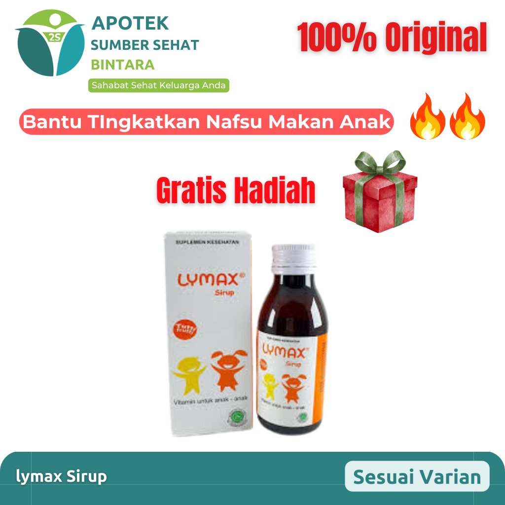 Lymax Sirup 100 ml - Vitamin Nafsu Makan Anak