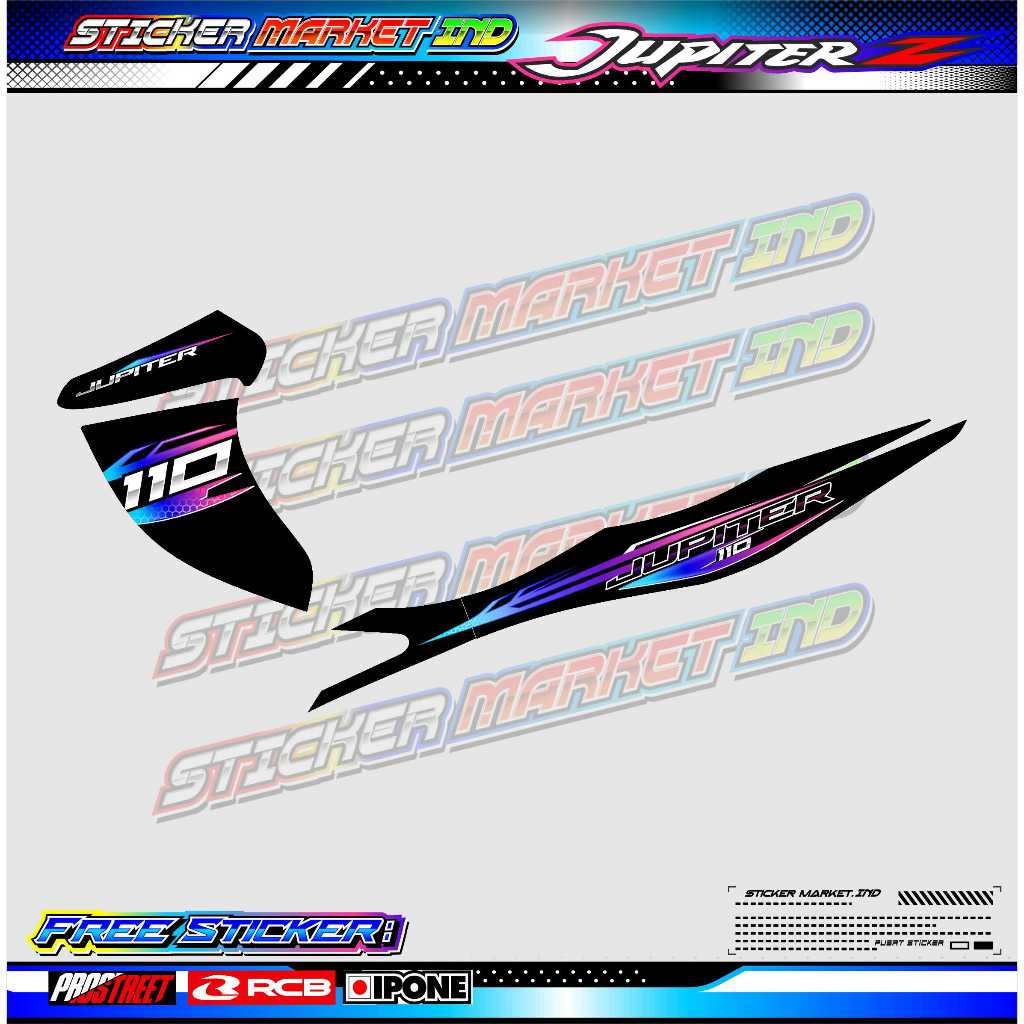 STRIPING VARIASI YAMAHA JUPITER Z BURHAN/ STICKER LIST VARIASI MOTOR JUPITER Z BURHAN - RACING