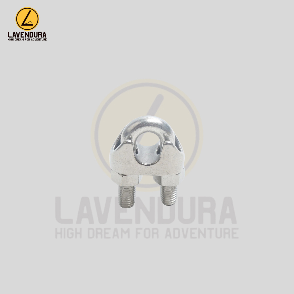 Clam Wire Clamp Sling baja Kuku Macan M6 M8 M10 M12 M14 M16 M18 M20 M22 M24  Klem Sling Clamp Anti K