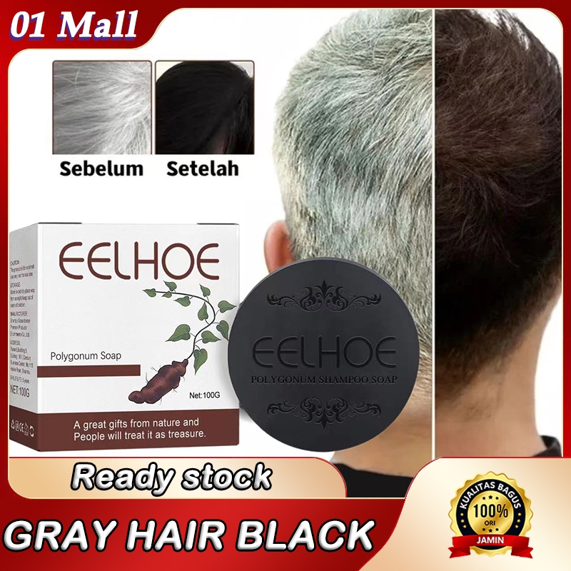 Sampo penghitam rambut uban Sabun Sampo Gelap Rambut Polygonum soap sabun rambut hitam shampo penghi