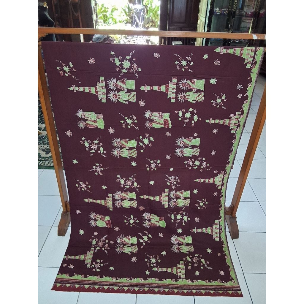 Kain Panjang Batik Motif Ondel Ondel/Kain Batik Ondel Ondel/Kain Batik Betawi/Kain Batik Icon Betawi