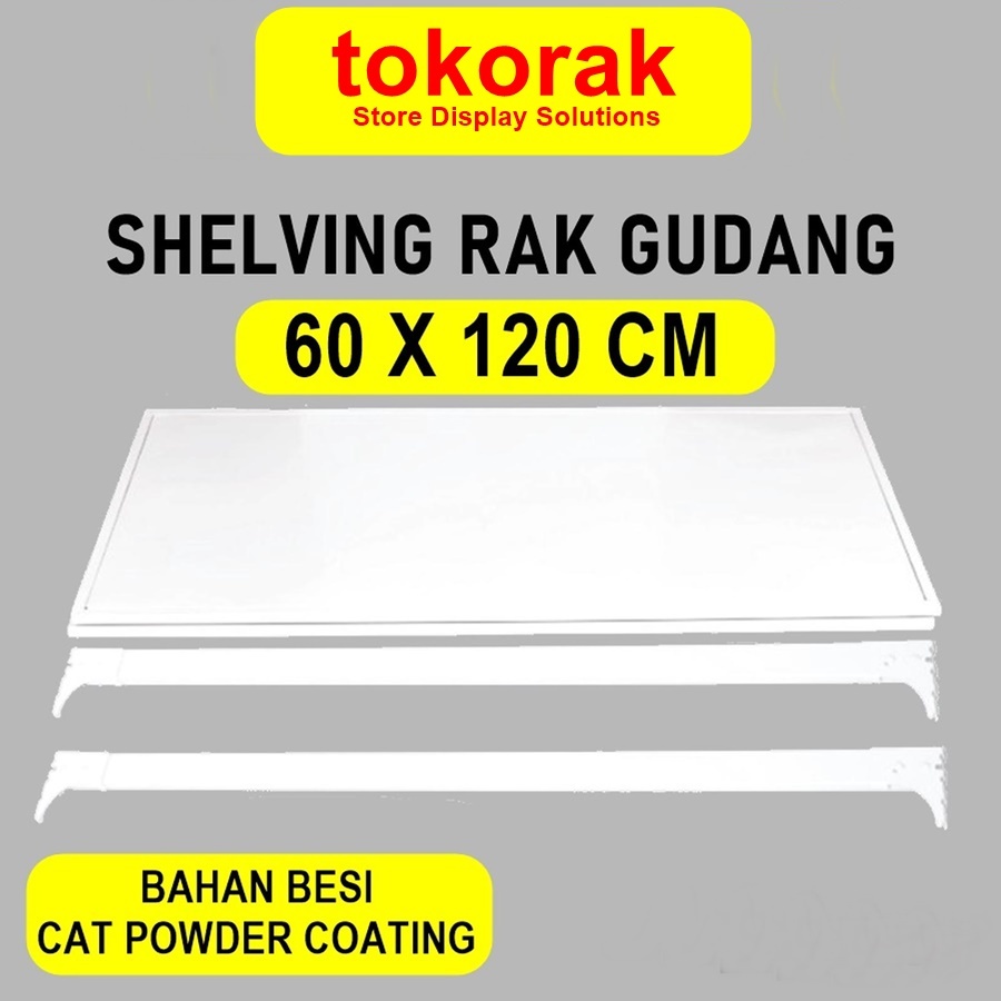 AMBALAN RAK GUDANG BESI BOLTLESS L. 60 X P.120 CM SHELVING ANDDISPLAY
