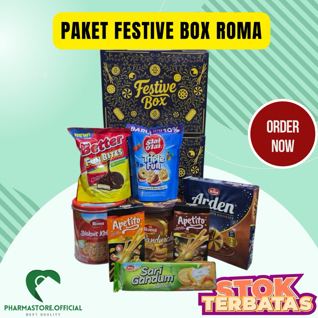 PAKET PARCEL FESTIVE BOX ROMA | TEBUS MURAH | ASLI 100%
