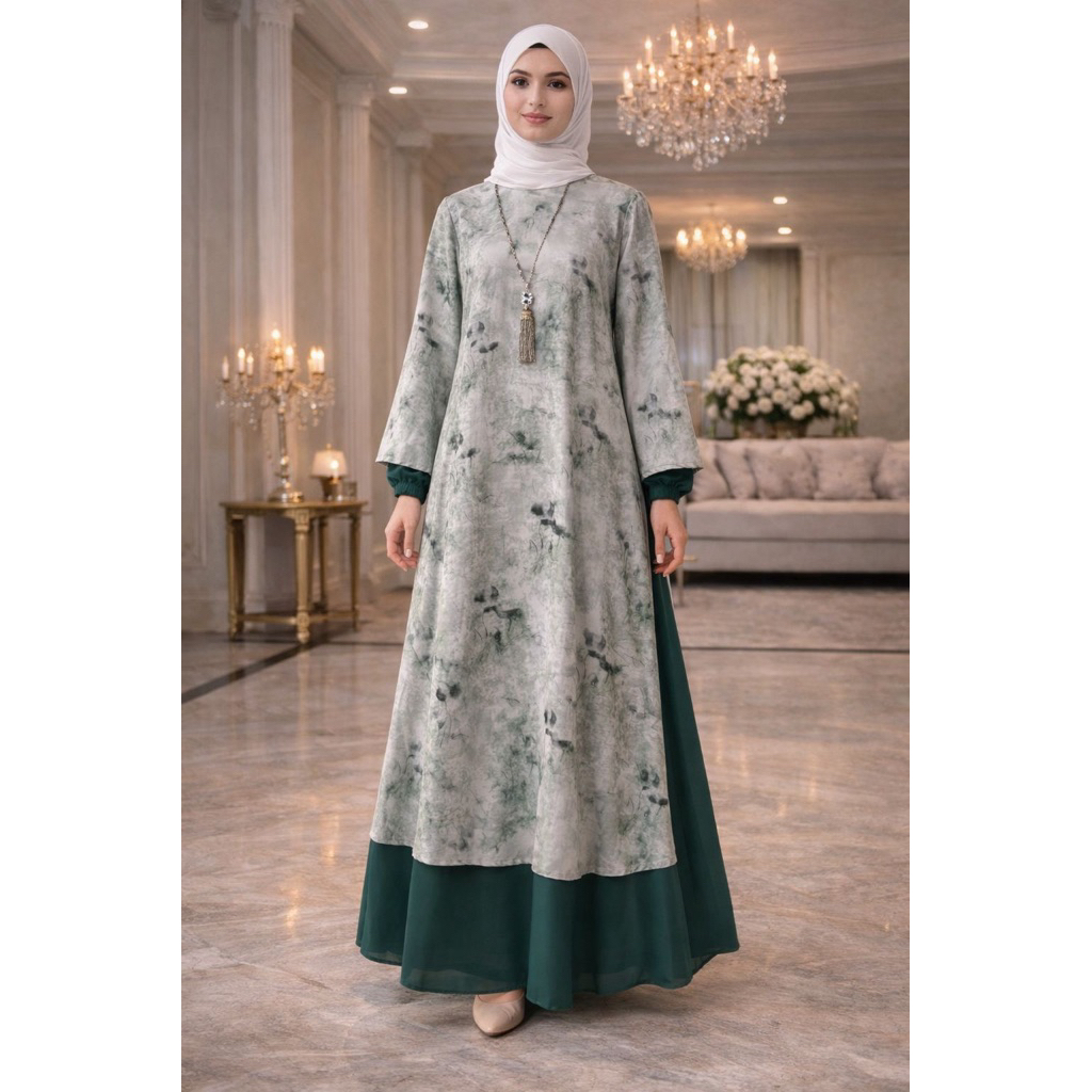 Gamis Malaysia / Baju Gamis muslim model Malaysia Emerald