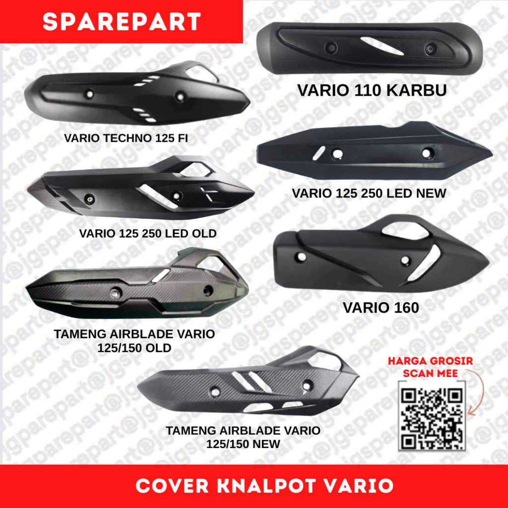 Cover tutup pelindung knalpot vario 125|Cover knalpot vario 150 led fi|Cover knalpot vario 125 old|T