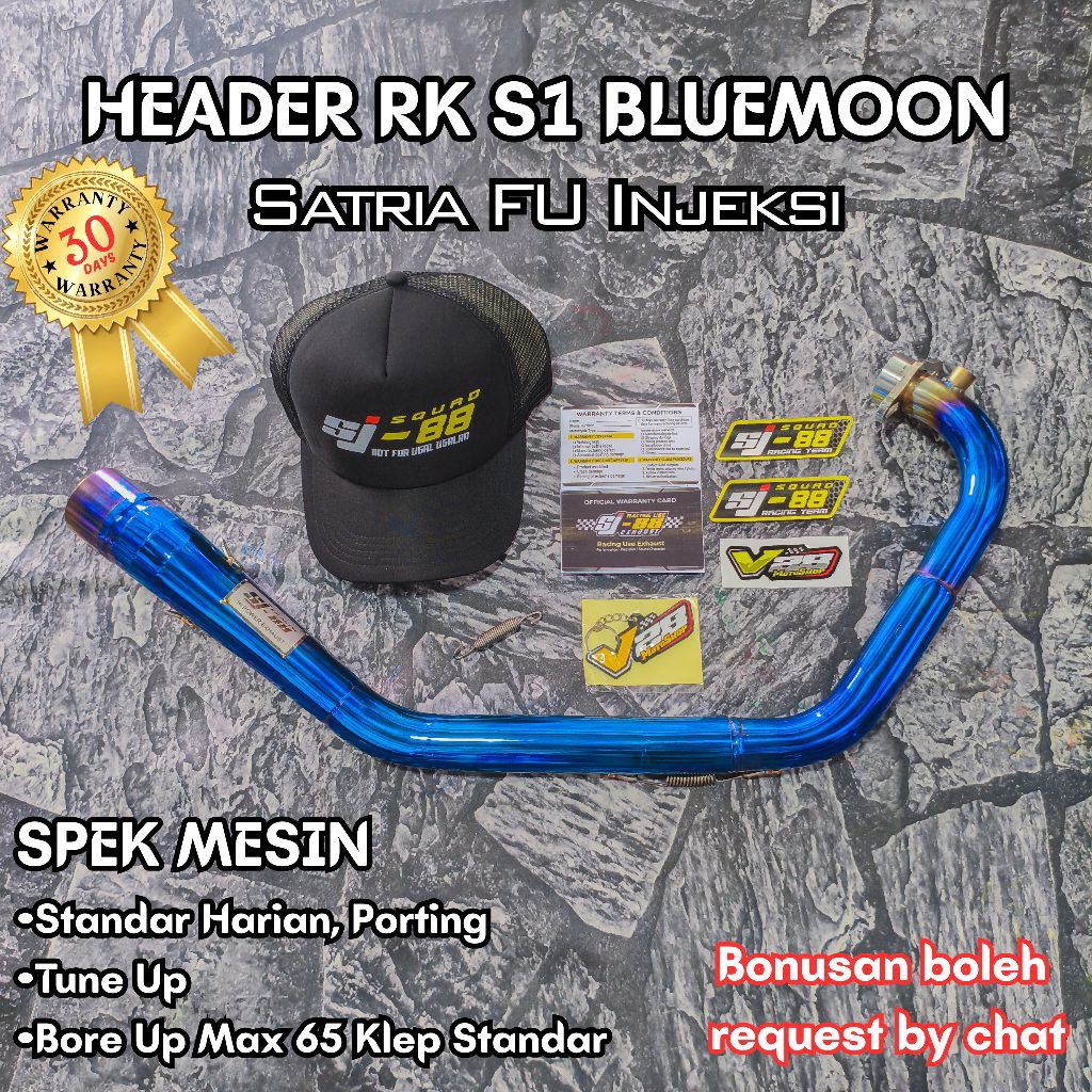 Knalpot SJ88 HEADER Only RK S1 Bluemoon SATRIA FU INJEKSI F150 Pro ROADRACE KOLONG Pipa Leheran Orig