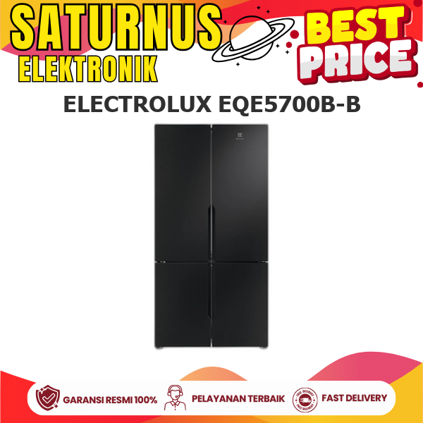 ELECTROLUX EQE5700B-B Kulkas MultiDoor REFRIGERATOR Inverter, AI CoolAssist, GreenZone Sphere ice tr