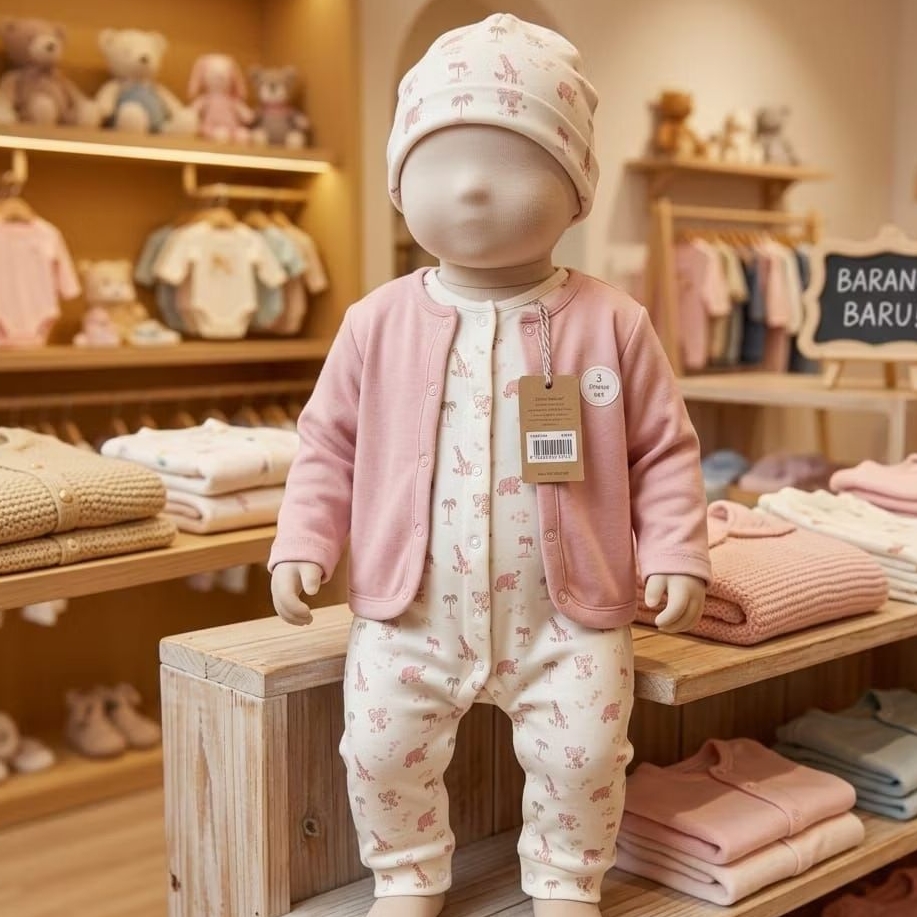 sleepsuit MOTHERCARE SALE UP TO 50% - sleepsuit + cardi + topi safari pinky lion