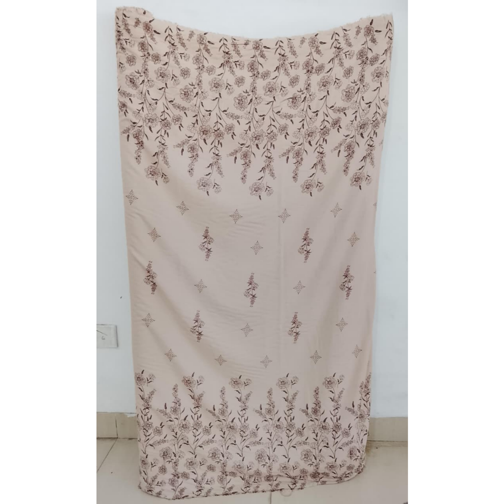 Kain Rayon Viscose Premium Motif Bunga Pinggiran Coksu