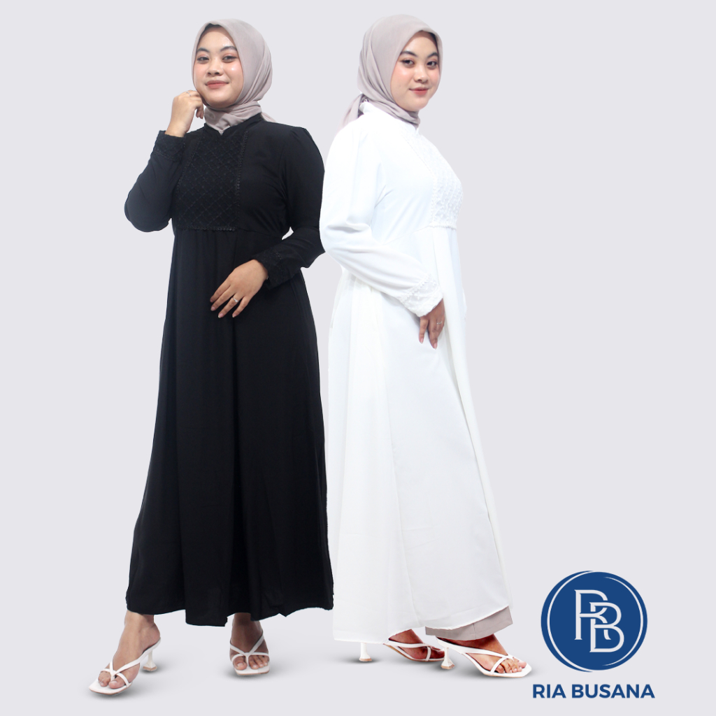 Ria Busana - Agape 88 - Gamis Dewasa Wanita Polos Katun 132 cm Art. 2495-ABAYAMOTE