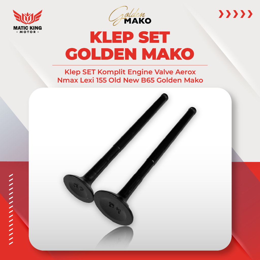 Golden Mako Payung Klep Valve SET Nmax Aerox Lexi 155 New Connected Alpha Turbo B65 B6H