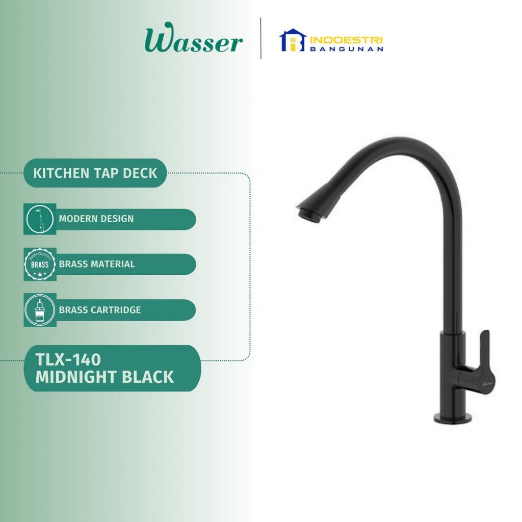 Kran Sink Cuci Piring Meja Wasser TLX 140 Midnight Black / Wasser Keran Cuci Piring