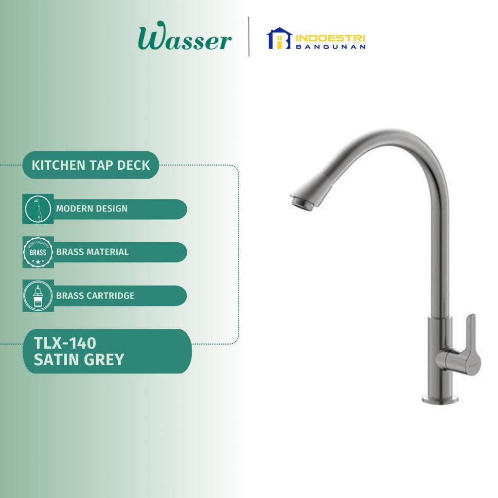 Kran Sink Cuci Piring Meja Wasser TLX 140 Satin Grey / Wasser Keran Cuci Piring
