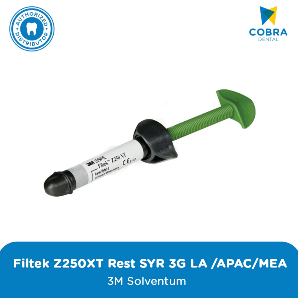 3M Composite Z250 XT Rest SYR 3G | komposit | bahan tambal | solventum, z250 | komposit 3m hijau | k