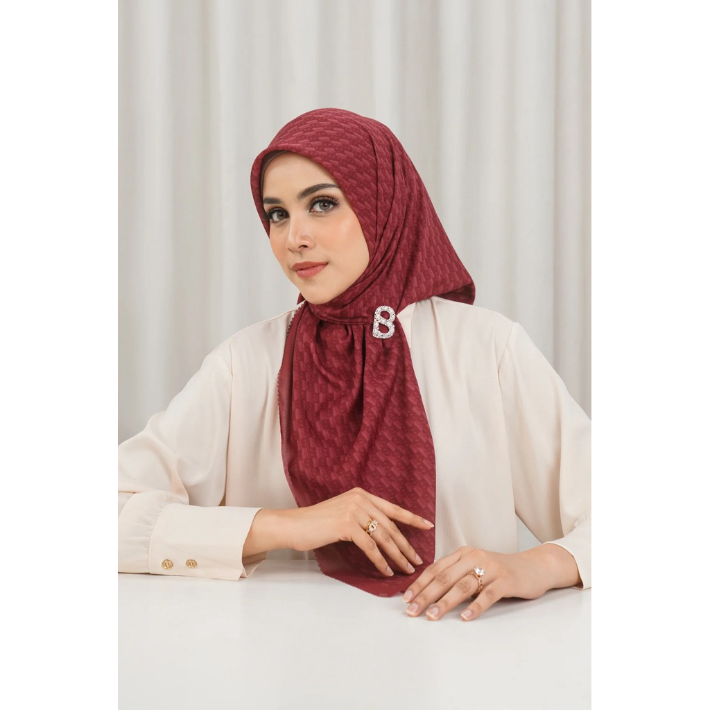 Buttonscarves leena monogram voile square