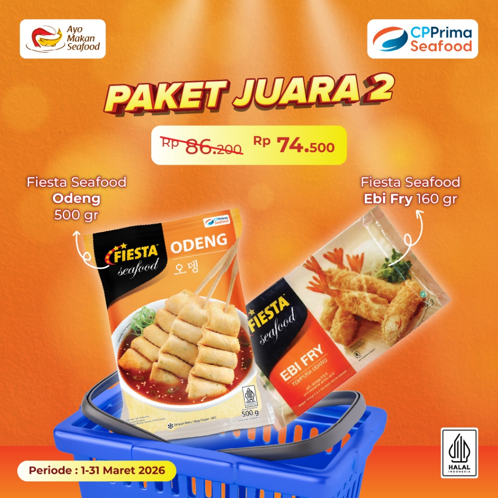 Paket Juara 2: Fiesta Odeng 500g & Fiesta Ebi Fry 160g / Paket Seafood Hemat