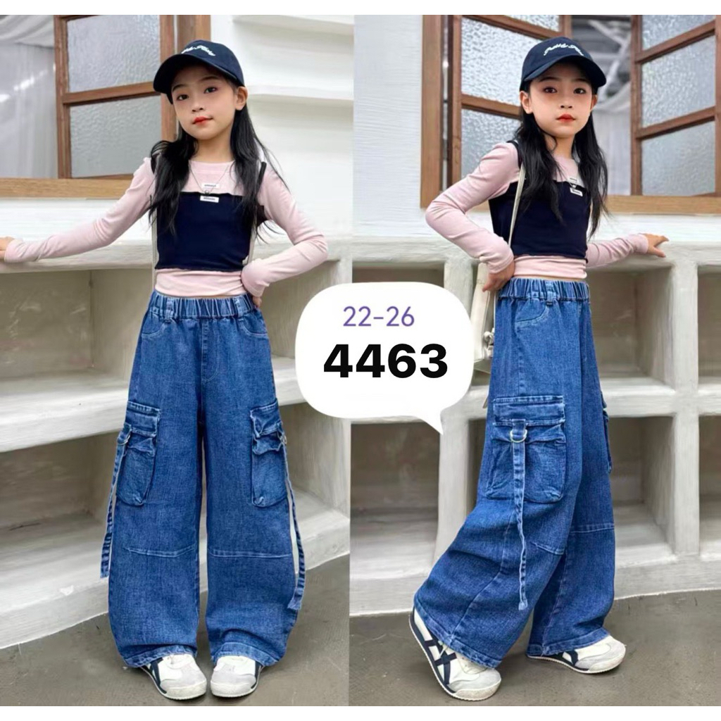 Celana Jeans Cargo Anak perempuan