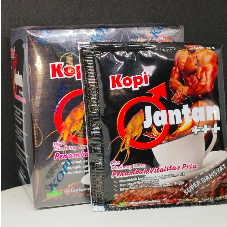 10 Sachet Kopi Extra Jantan Max Original - Rasa Otentik, Kualitas , Praktis Dibawa