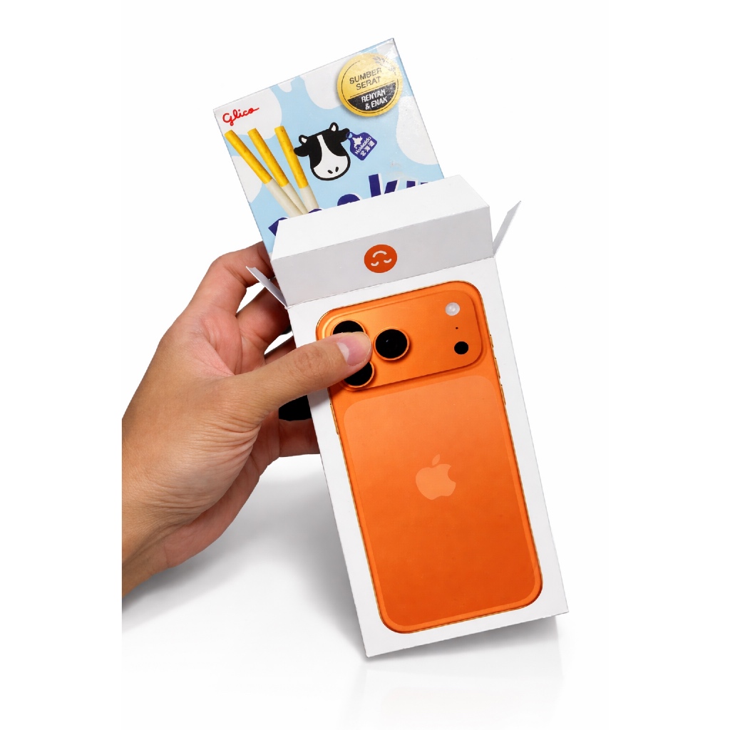 Box Iphone 17 Promax Pro Max Oranye Orange Dus Snack Pocky Amplop Lebaran Hadiah Ramadhan Idul Fitri
