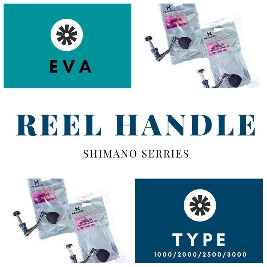 REEL HANDLE SHIMANO SIENNA ( ORIGINAL ) EVA SERIES, 1000,2000,,2500,3000 dan 4000,5000,6000