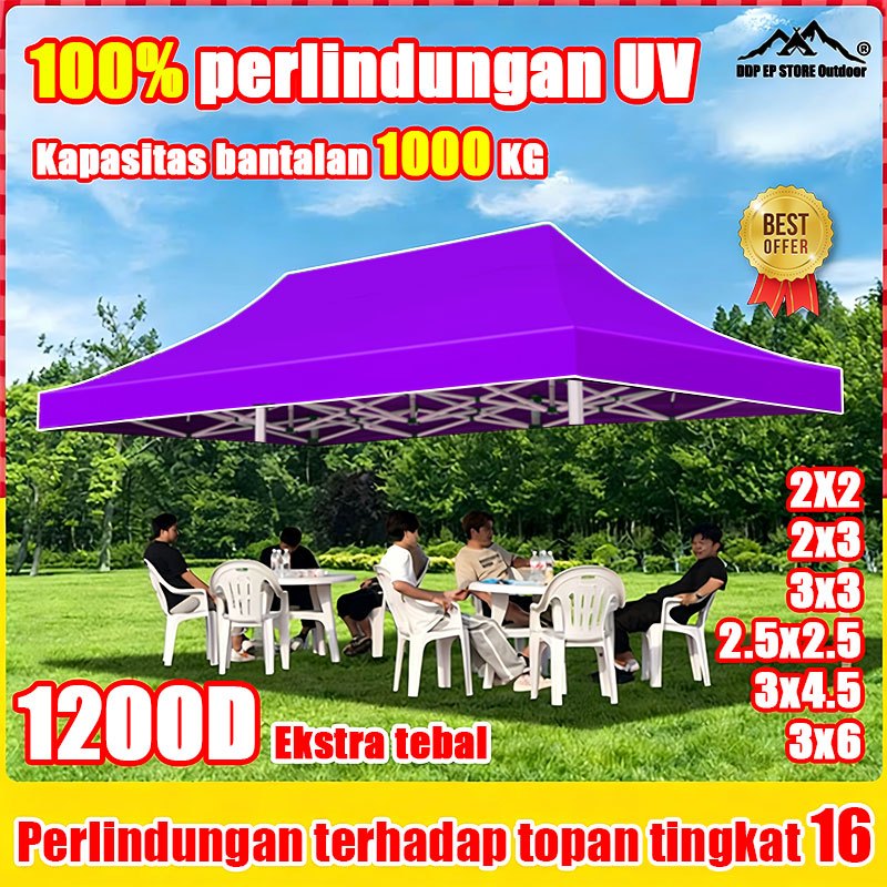 100% perlindungan UV Terpal Tenda Atap Tenda Lipat Atap tenda jualan Tenda Lipat kain tenda 2x2/2.5x