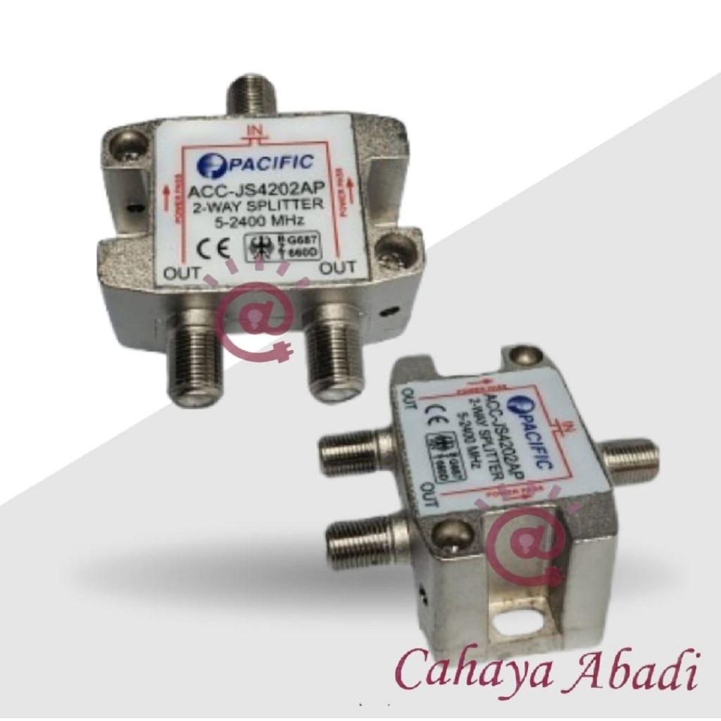 Splitter Spliter TV Antena PACIFIC 2 Way 2 Cabang