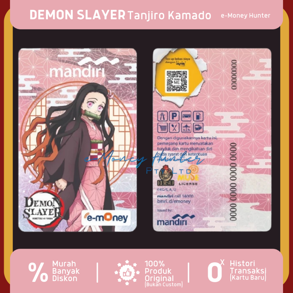 NEZUKO KAMADO e-Money Kimetsu No Yaiba Demon Slayer Ebisu Life eMoney eToll NFC