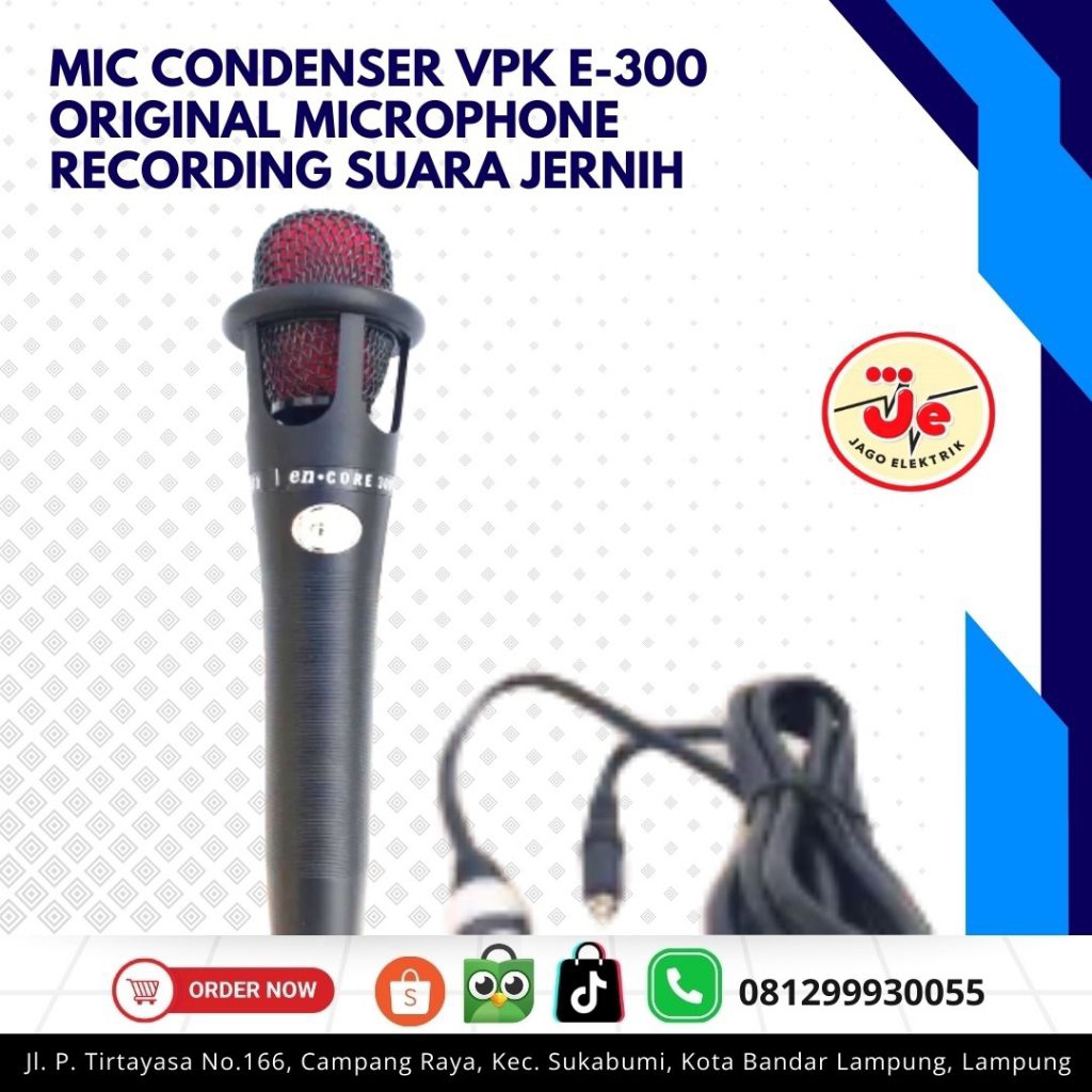 Mikrofon Kabel Sony Model ES-733 Mic Sound System Karaoke