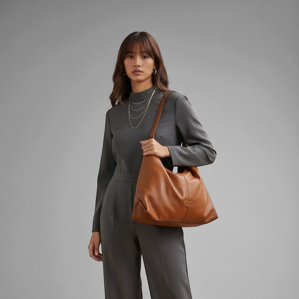 Radoce Bags - Tas Hobo Wanita - Tas Kulit Sapi Asli - BONA - M