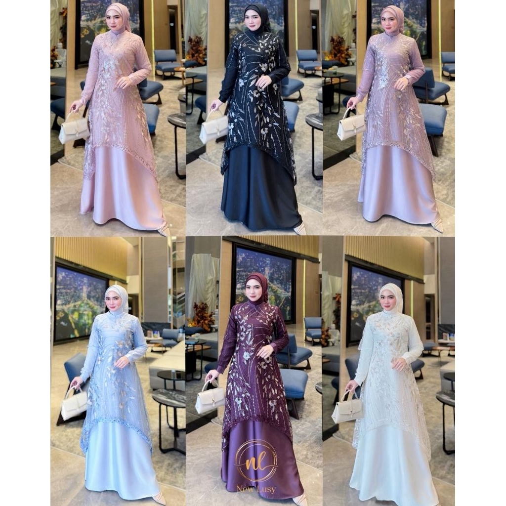 Alesia new lusy Arunika drss new lusy gamis lebaran New lusy gamis terbaru new lusy gamis viral cod 