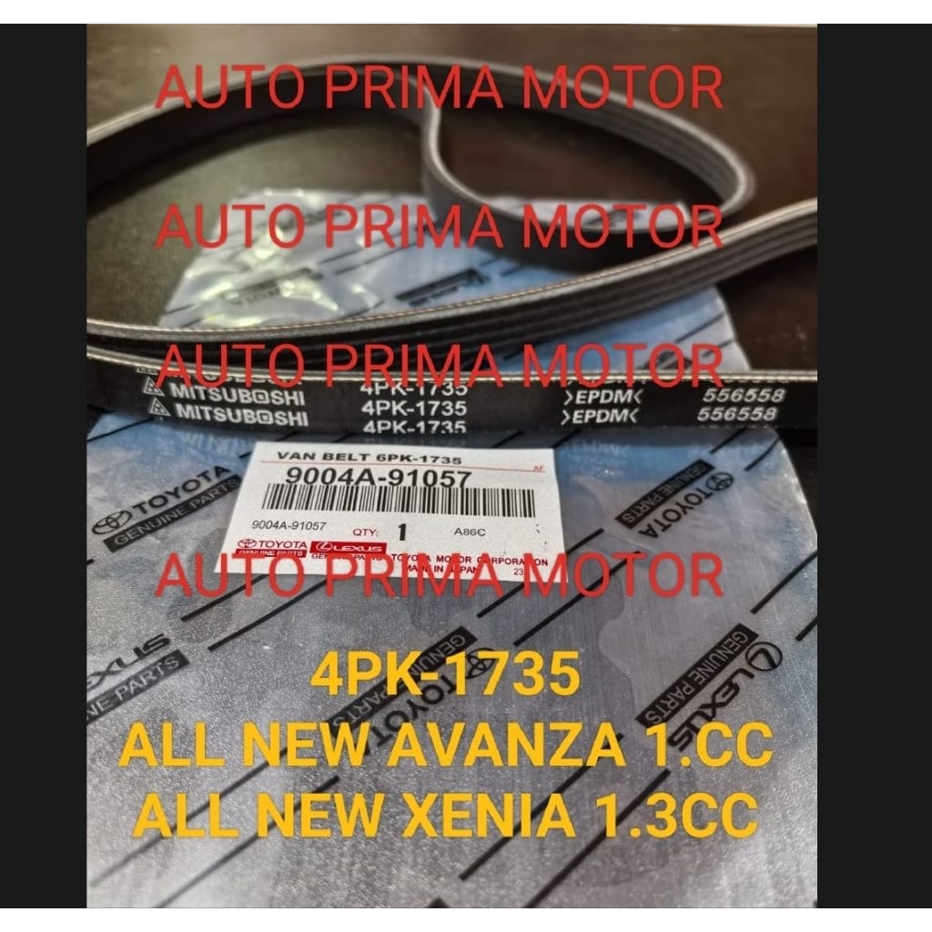 FAN VAN V BELT TALI KIPAS BELTING 4PK1735 ALL NEW AVANZA XENIA 1.3CC 4PK-1735