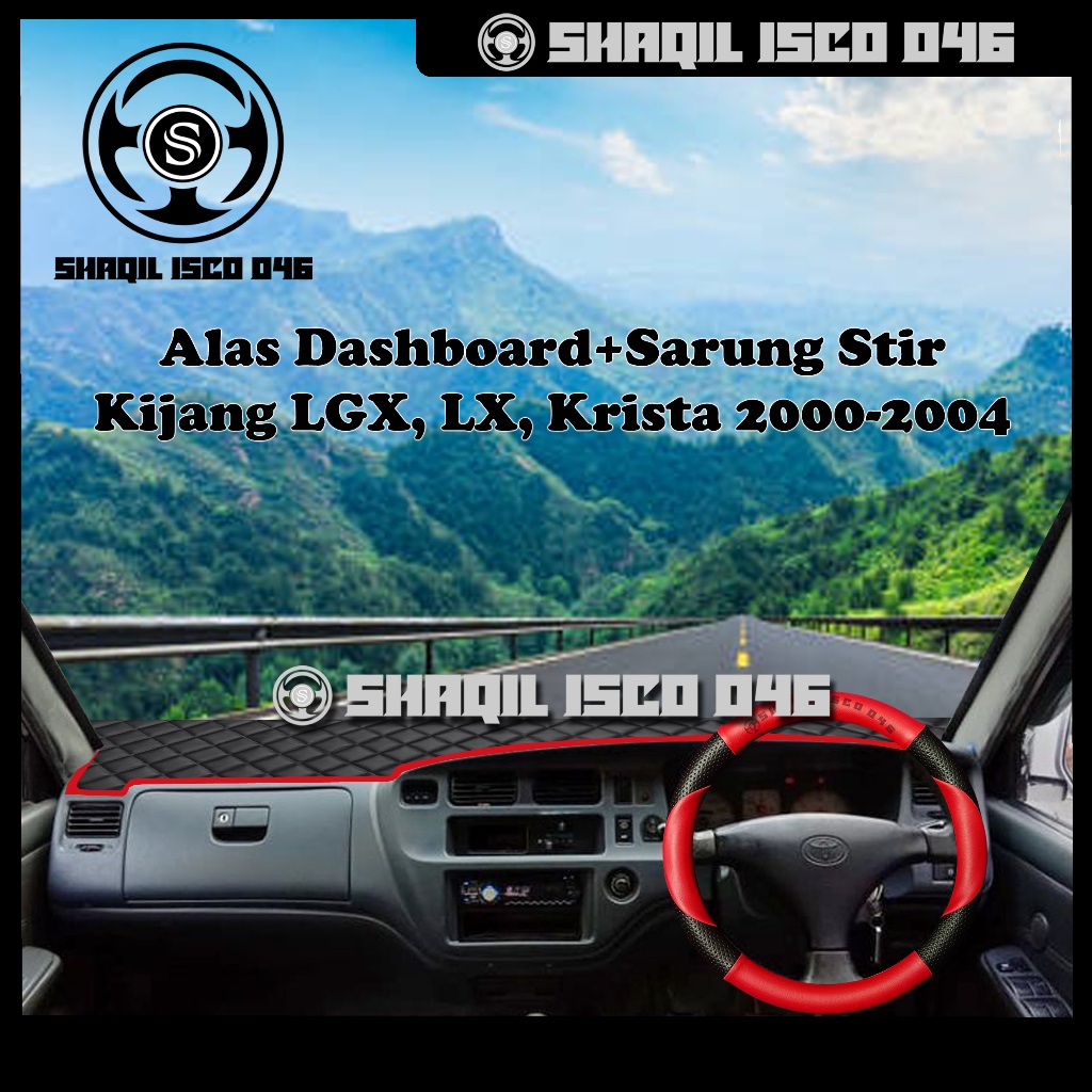Alas Dashboard + Sarung KIJANG LGX, LX, KRISTA 2000-2004 Bahan Kulit Sintetis