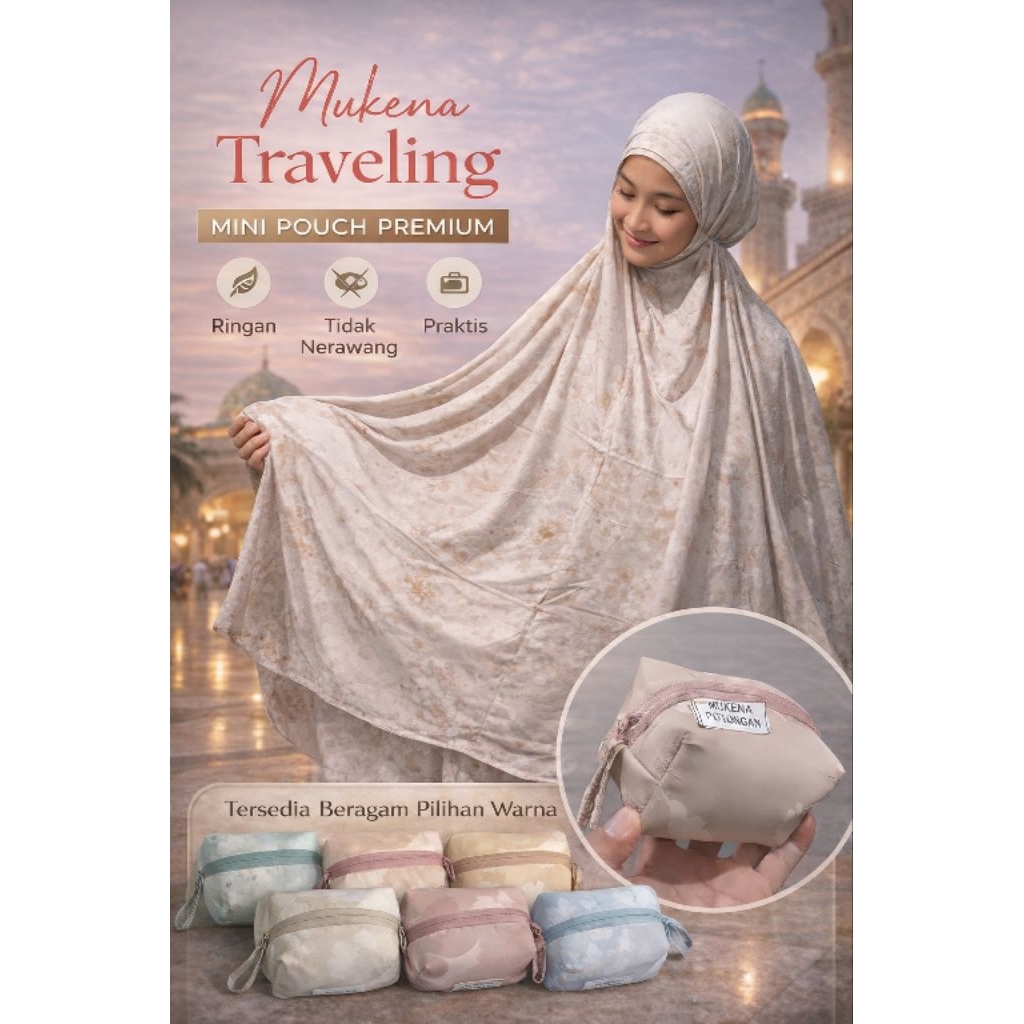 mukena traveling mini pouch