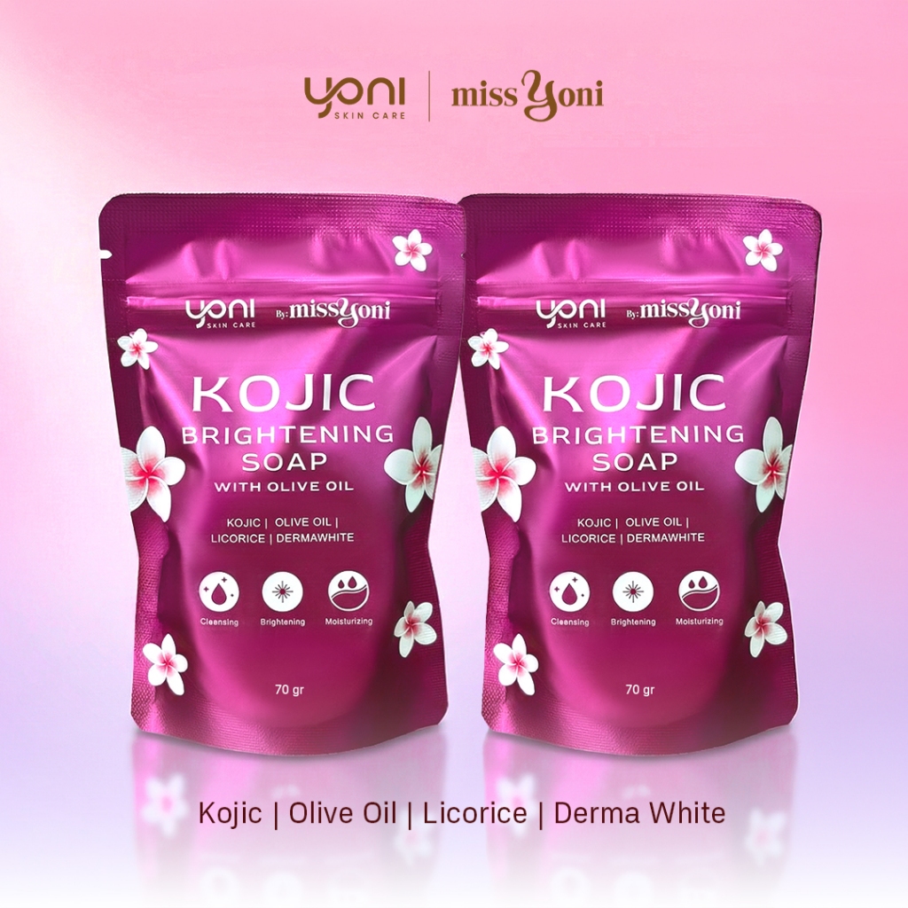 YONI SKIN CARE - (dapat 2) KOJIC BRIGHTENING SOAP WITH OLIVE OIL "Perawatan Sabun Mandi" | S 177