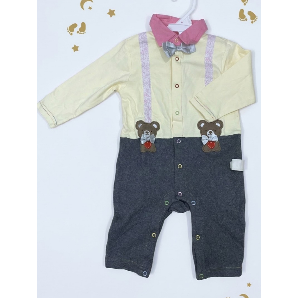 Preloved Romper/Jumper Tuxedo Anak Bear Suspender Edition – Laki-Laki & Perempuan (1-2 Tahun)