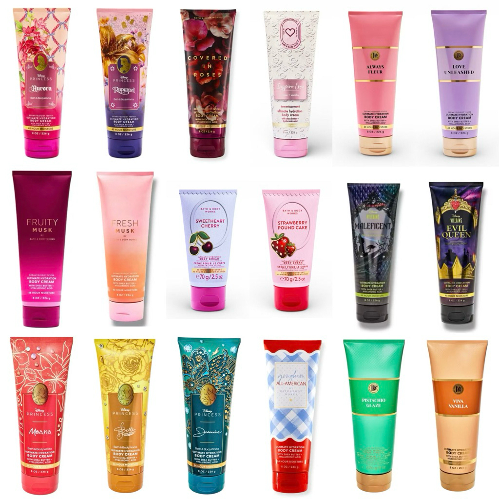 (Ready!) Body Cream (New) Bath & Body Works | Cinnamon |Evil Queen | Maleficent | Belle | Jasmine | 