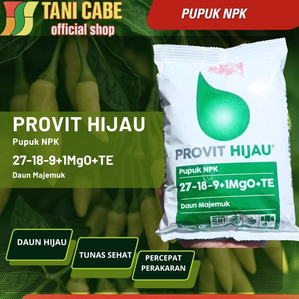 Pupuk Provit hijau 500 grm