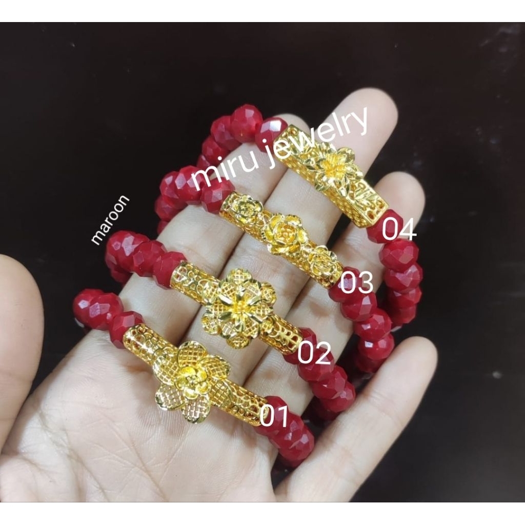 Gelang Pandora Lapis emas, Gelang Kristal Replika Emas 24k