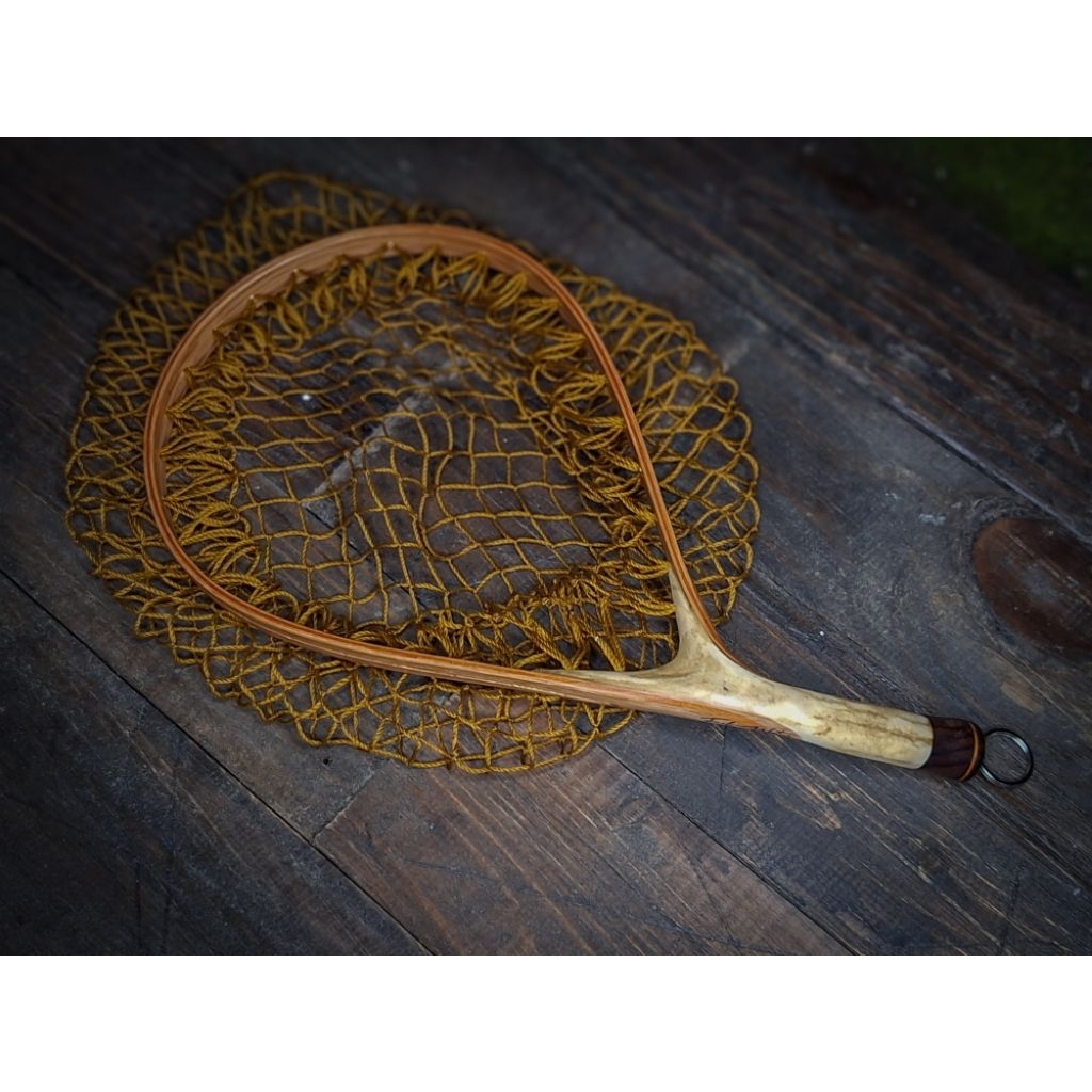 landingnet jaring ikan kayu fly fishing stream fishing