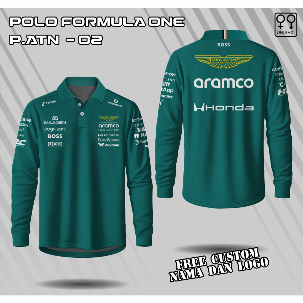 Jersey Balap F1 New 2025 Aston Martin Ver Full Printing Free Custom jersey f1 aston martin lengan pa